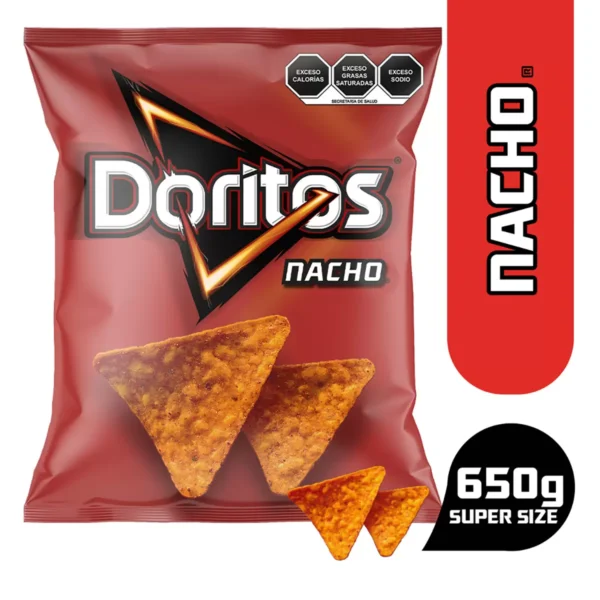 XLarge Doritos Nacho Cheese and Chili Flavored Corn Snack 650 g