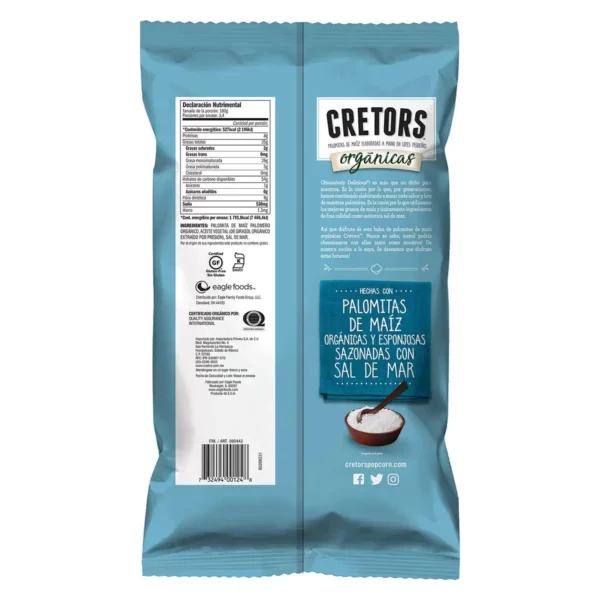 XLarge -GH Cretors Organic Salted Popcorn 340 g