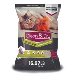Clean & Dry Premium Clumping Cat Litter – 7.7kg/16.97LB