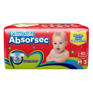 KleenBebé Absorsec Diapers Stage 3 Medium Size 40 Diapers