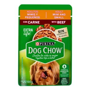 Purina Dog Chow Adult Wet Dog Food for Small Breeds – Beef Flavor, 100gr/0.22lb